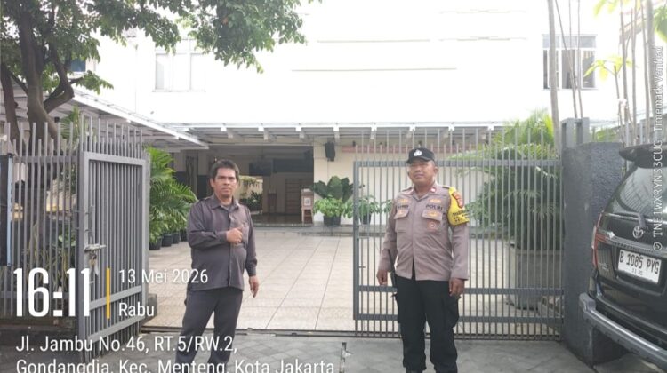 Jelang Kenaikan Isa Al Masih, Bhabinkamtibmas Gondangdia Perkuat Pengamanan Gereja HKBP Menteng