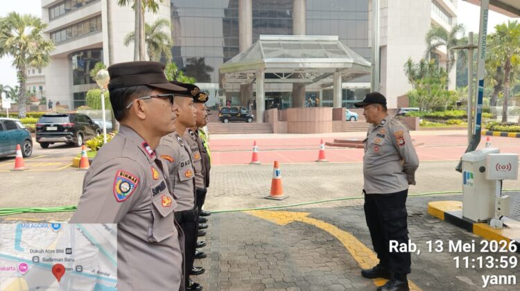 Polri Laksanakan Apel Pelayanan Aksi Unjuk Rasa di Kantor Pusat Bank BNI Jakarta