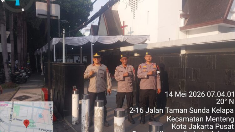 Ibadah Kenaikan Isa Almasih di Gereja GPIB Paulus Menteng Berlangsung Aman Dalam Pengawalan Polisi