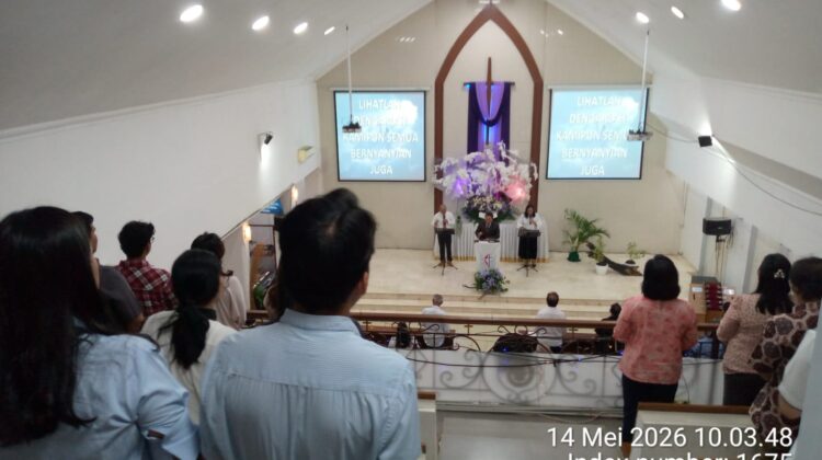Polisi dan Tiga Pilar Bersinergi Jaga Kekhusyukan Ibadah Kenaikan Isa Almasih di Gereja Methodist Indonesia Johar Baru