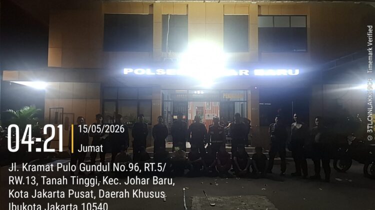 Polres Jakpus Cegah Remaja Yang Akan Tawuran di Johar Baru, 9 Orang dan Sajam Diamankan