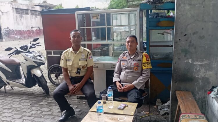 Bhabinkamtibmas Kwitang Sambangi Gedung CTC, Perkuat Cooling System dan Imbauan Kamtibmas