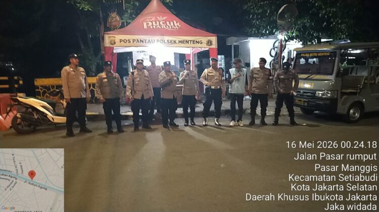 Patroli Perbatasan Menteng–Tenggulun Diperkuat, Polsek Metro Menteng Antisipasi Tawuran Warga