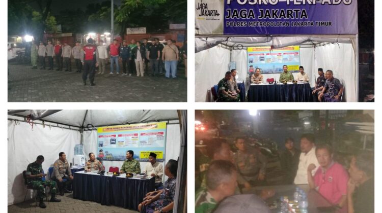 Patroli Malam Minggu, Koramil 04/Pulogadung Bersama Warga Perkuat Keamanan Wilayah