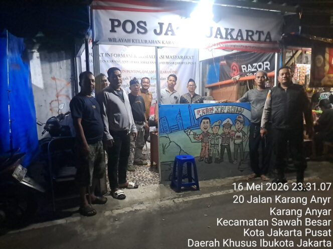 
					Pos Jaga Jakarta Kuat Dengan Semangat Sabuk Kamtibmas, Kapolsubsektor Karang Anyar Gandeng Potensi Masyarakat” Cegah Tawuran