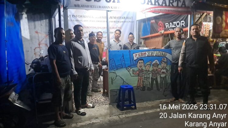 Pos Jaga Jakarta Kuat Dengan Semangat Sabuk Kamtibmas, Kapolsubsektor Karang Anyar Gandeng Potensi Masyarakat” Cegah Tawuran