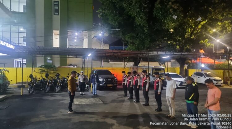 Polsek Johar Baru Gelar Apel Patroli Cipta Kondisi, Antisipasi Tawuran dan Gangguan Kamtibmas Dini Hari