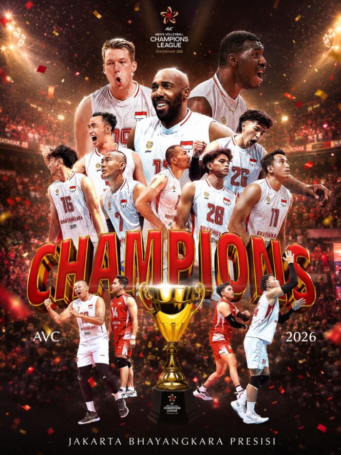 
					Jakarta Bhayangkara Presisi Juara AVC Men’s Club Championship 2026