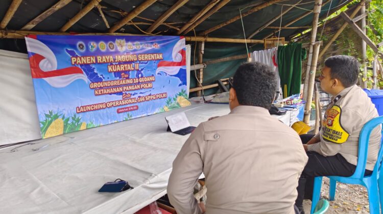 Kanit Binmas Ikuti Live Streaming Panen Raya Jagung Serentak dan Launching Program Ketahanan Pangan Polri 2026