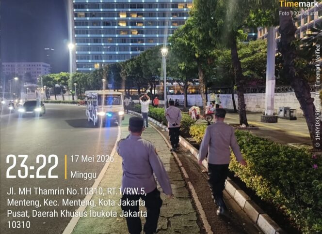 
					Patroli Cipkon Menteng Bubarkan Kerumunan Pemotor di Bundaran HI Mh Thamrin Menteng