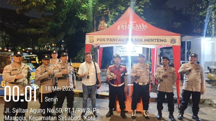 Patroli Perbatasan Menteng–Tenggulun Ditingkatkan, Polsek Metro Menteng Antisipasi Tawuran dan Gangguan Kamtibmas