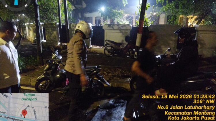 Patroli Hunting Menteng Sisir Titik Rawan, Polsek Metro Menteng Antisipasi Kriminalitas Malam Hari
