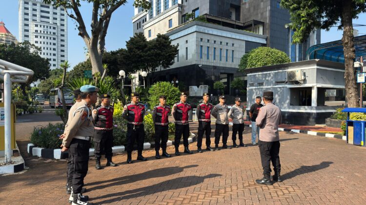 Apel Pelayanan Rencana Unjuk Rasa Di Kemenkeu RI” Polsek Sawah Besar Siagakan 12 Personel