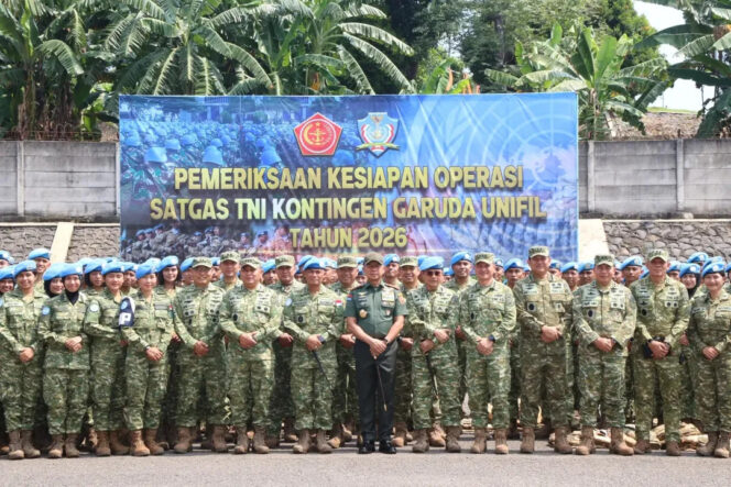 
					Panglima TNI Tinjau Kesiapan Operasi Satgas TNI Kontingen Garuda UNIFIL TA 2026