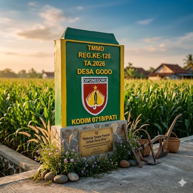 
					Tugu Prasasti TMMD Reguler ke-128 Kodim Pati Berdiri Kokoh, Jadi Simbol Pengabdian di Desa Godo