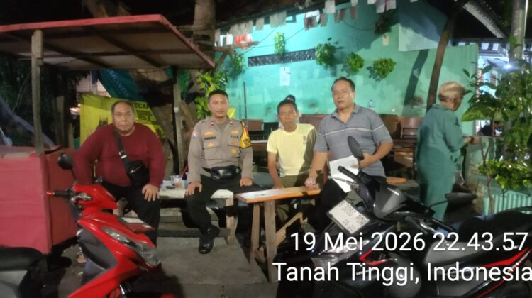 Polisi dan Warga Tanah Tinggi Kompak Jaga Malam, Patroli Satkamling Persempit Ruang Pelaku Kejahatan