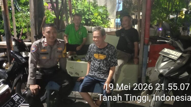 Ronda Satkamling Malam Diperkuat, Polisi dan Warga Tanah Tinggi Bersatu Cegah Gangguan Kamtibmas