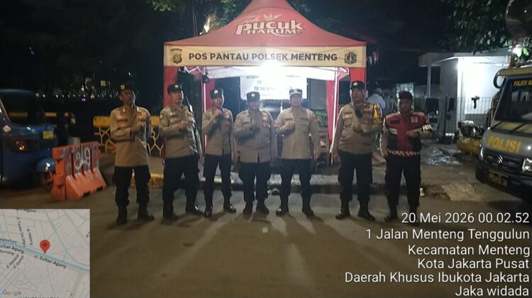 Patroli Cipkon Menteng Siaga di Perbatasan Tenggulun, Polsek Metro Menteng Cegah Tawuran dan Kriminalitas