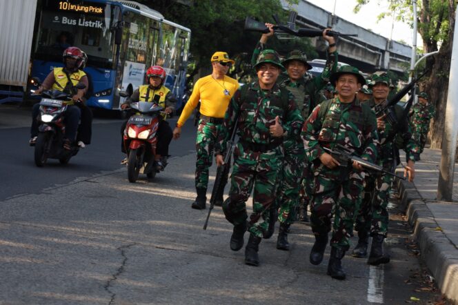 
					Kodim 0502/JU Gelar PSJM Hanmars 10 KM Tingkatkan Ketahanan Fisik Prajurit