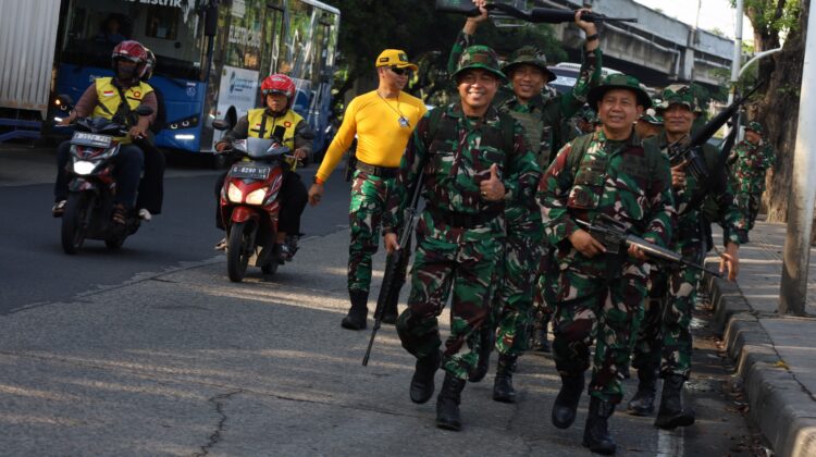 Kodim 0502/JU Gelar PSJM Hanmars 10 KM Tingkatkan Ketahanan Fisik Prajurit
