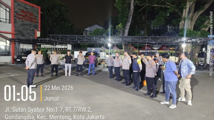 Tiga Pilar Menteng Gelar Apel Patroli Gabungan, Perkuat Keamanan Malam Jakarta Pusat