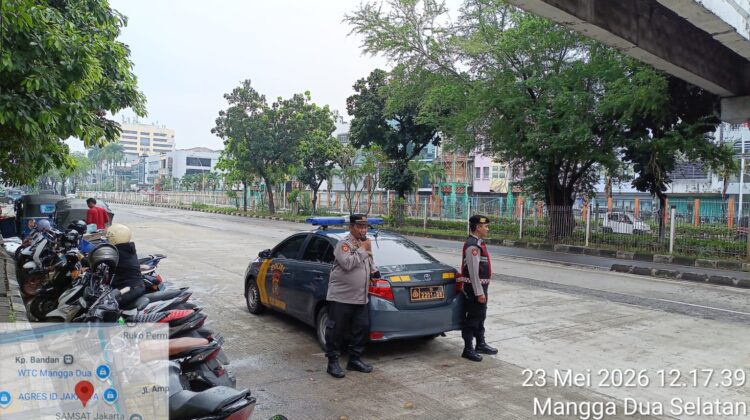 Patroli Siang Hari Polsek Sawah Besar Sasar Titik Rawan Kejahatan Jalanan di Mangga Dua Raya