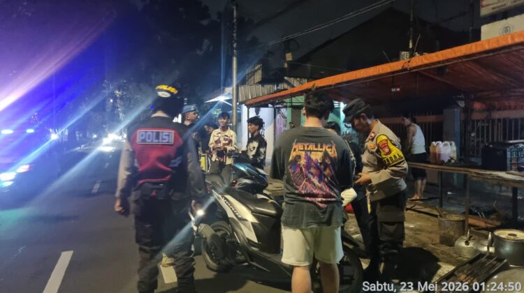 Pelayanan Razia Stasioner Polsek Johar Baru, Tiga Motor Tanpa STNK dan Plat Nomor Diamankan