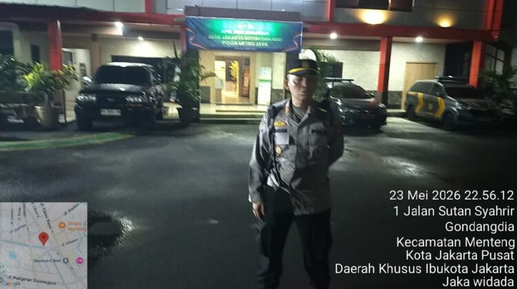 Polsek Metro Menteng Siagakan Patroli Cipkon, Kanit Binmas Pimpin Pengamanan Wilayah