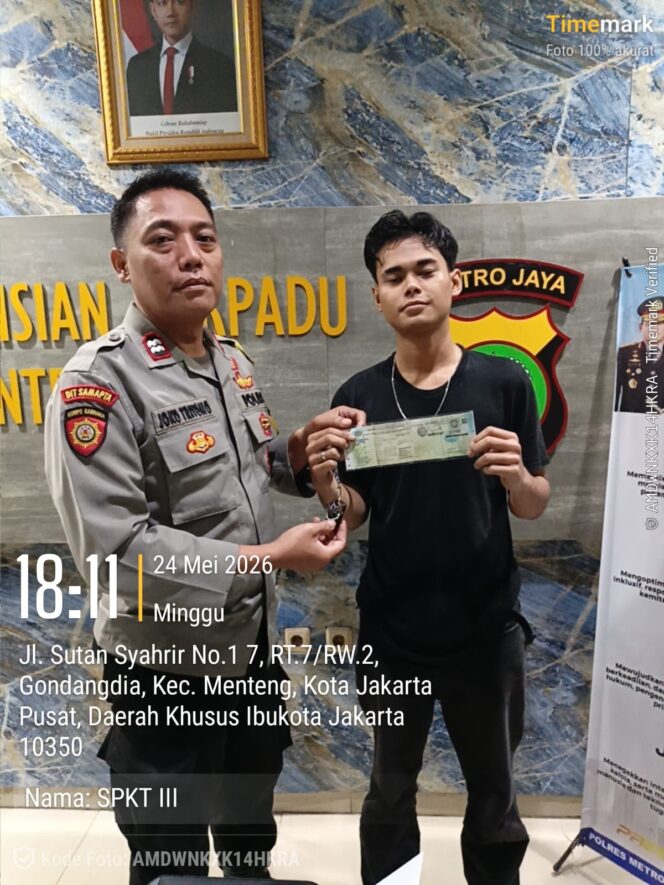 
					Polsek Metro Menteng Kembalikan Motor Pelanggar Razia Setelah Lengkapi Dokumen dan Kelengkapan Kendaraan