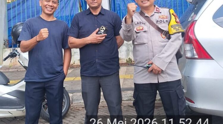 Patroli Dialogis di Jalan Bonang, Bhabinkamtibmas dan Security Bersinergi Jaga Kamtibmas