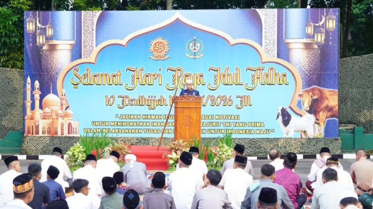 Prajurit dan Keluarga Besar Divif 2 Kostrad Khidmat Rayakan Idul Adha 1447 H