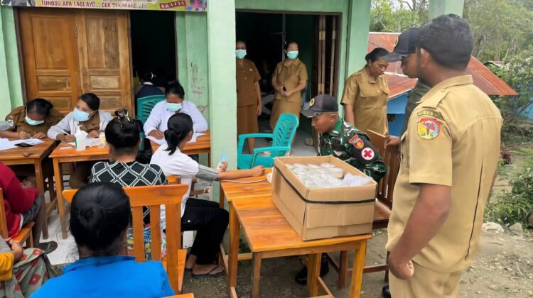 Yonarmed 12 Kostrad Bergerak di Perbatasan, Pos Laktutus Perkuat Upaya Pencegahan TBC bagi Warga Belu