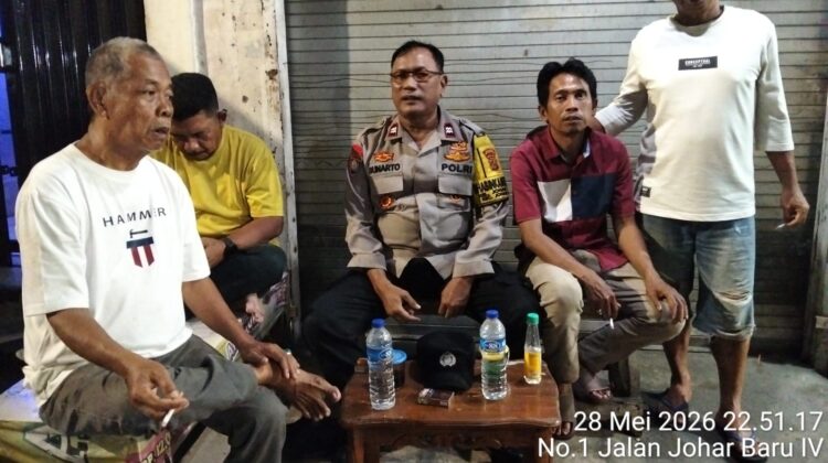 Polisi dan Warga RW 11 Johar Baru Bersatu Jaga Lingkungan Tetap Kondusif