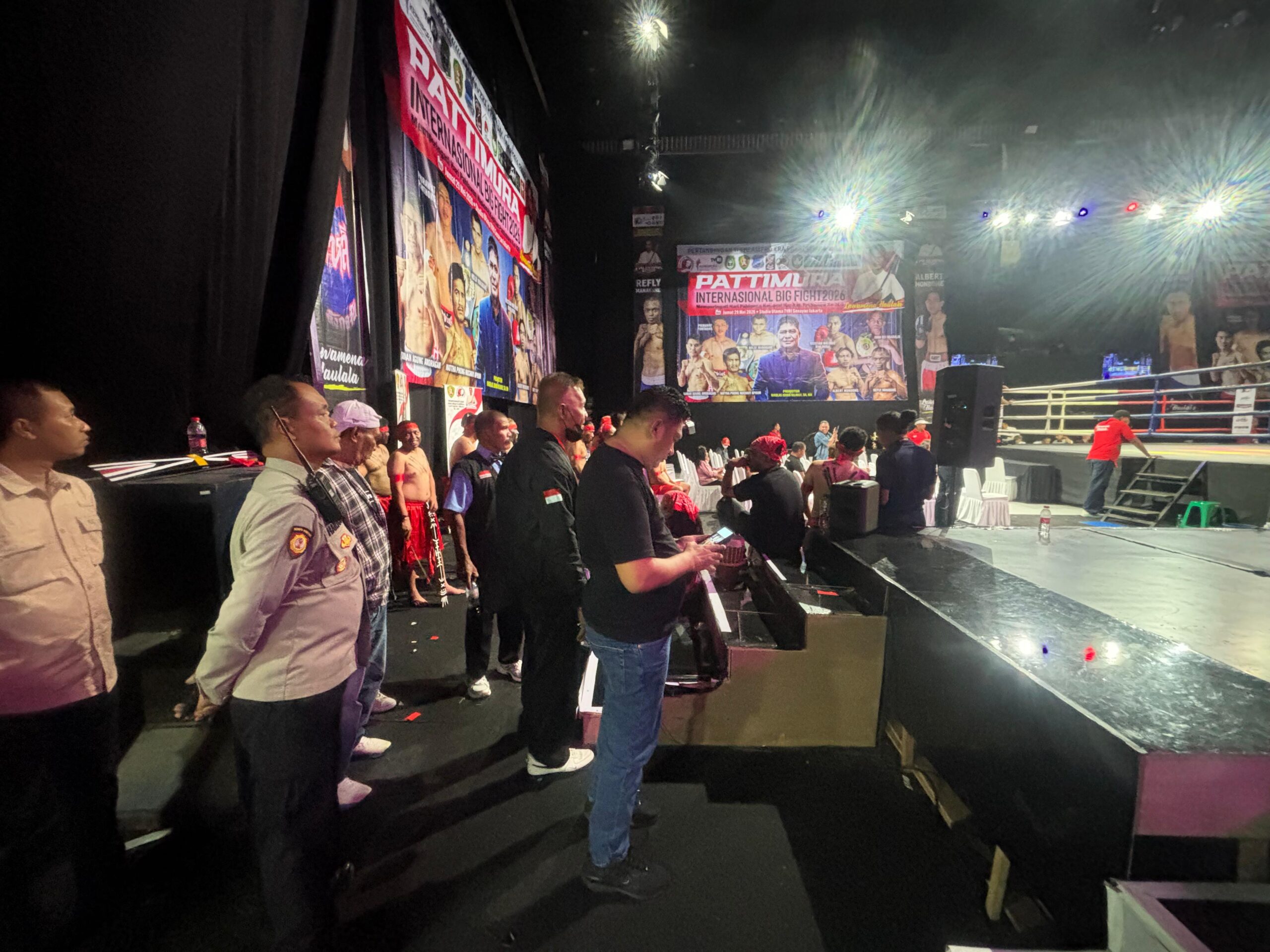 Polsek Metro Tanah Abang Amankan Event Tinju “Patimura Internasional Big Fight 2026” di TVRI Pusat