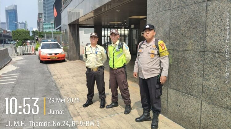 Kontrol Kedubes Jepang, Bhabinkamtibmas Gondangdia Perkuat Kewaspadaan Security
