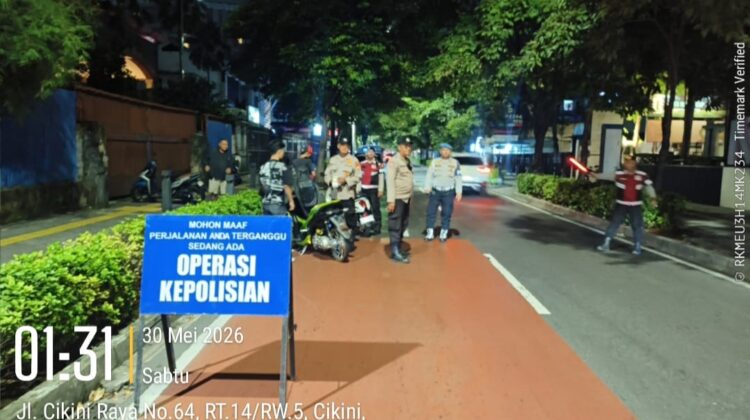Patroli Razia Stasioner di Cikini Raya, Polsek Metro Menteng Tindak Kendaraan Tanpa Surat Lengkap