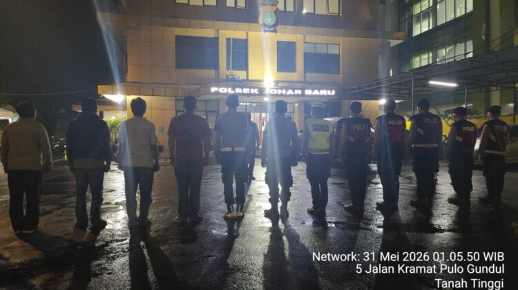 Kanit Reskrim Pimpin Apel Operasi Cipta Kondisi, Polsek Johar Baru Perketat Pengawasan Kejahatan Jalanan