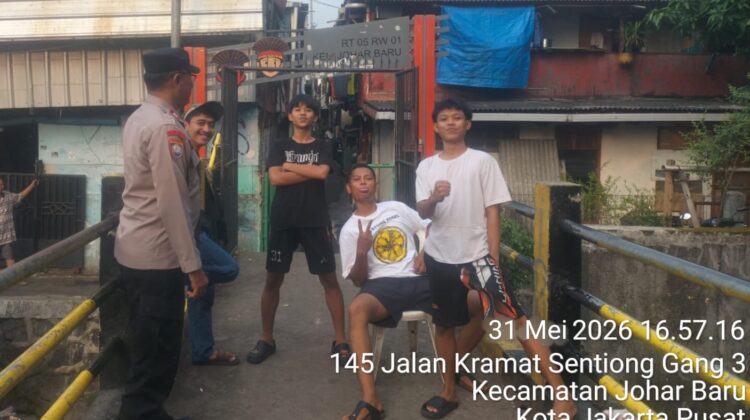 Bhabinkamtibmas Rangkul Generasi Muda, Ajak Jauhi Tawuran dan Jaga Kondusivitas Johar Baru