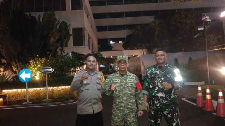 Bhabinkamtibmas dan Babinsa Senen Koordinasi Persiapan Hari Lahir Pancasila di Kemenlu