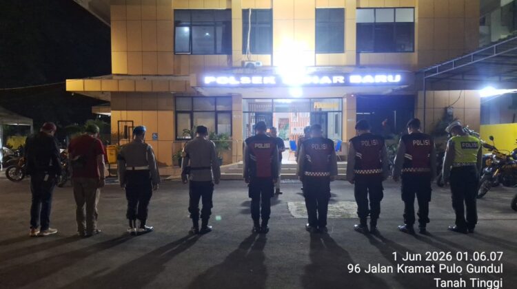 Panit II Opsnal Reskrim Pimpin Apel Cipta Kondisi, Polsek Johar Baru Persempit Ruang Gerak Pelaku Kejahatan Jalanan