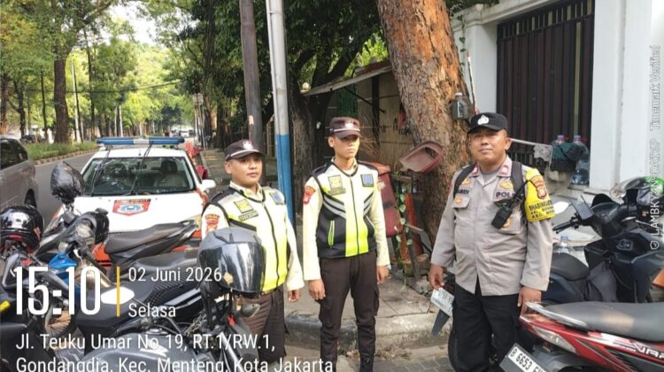 Patroli Kewilayahan di Kediaman Dubes Arab Saudi, Bhabinkamtibmas Gondangdia Perkuat Sinergi Keamanan