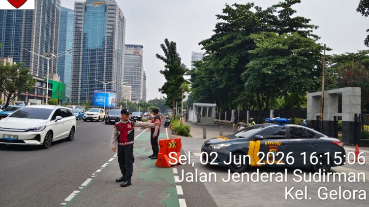 Strong Point Sore Hari, Patko 1053 Hadir Berikan Rasa Aman kepada Pengguna Jalan di Jl. Jenderal Sudirman