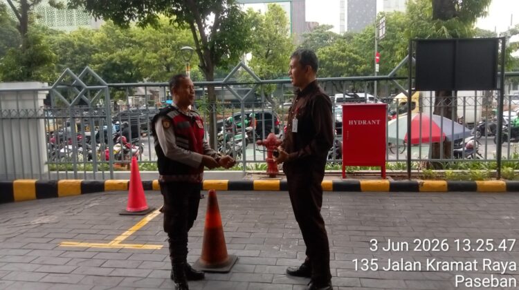 Patroli dan Sambang Obyek Vital, Polsek Senen Beri Imbauan Antisipasi Gangguan Kamtibmas