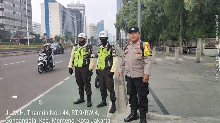 Sambangi Gedung Lippo Thamrin, Bhabinkamtibmas Perkuat Antisipasi Kejahatan Jalanan