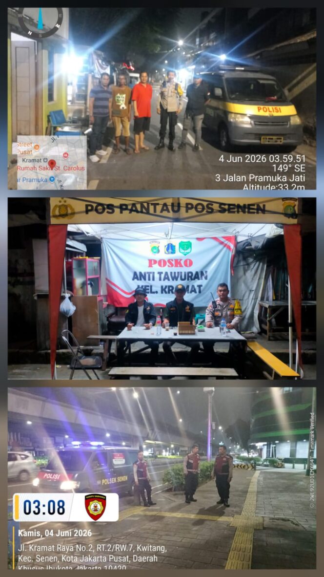 
					Polsek Senen Perkuat Strong Point Jelang Pagi, Antisipasi Tawuran dan Begal di Sejumlah Titik Rawan
