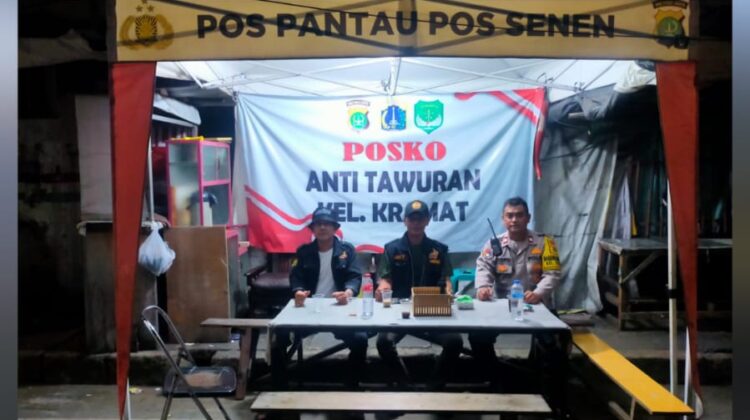 Polsek Senen Perkuat Strong Point Jelang Pagi, Antisipasi Tawuran dan Begal di Sejumlah Titik Rawan