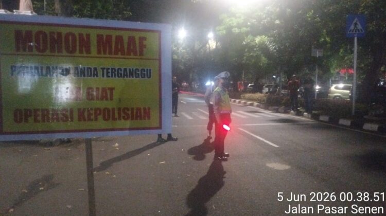 Polsek Senen Gelar Razia Stasioner Cipta Kondisi, Amankan Satu Motor Tanpa STNK