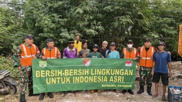 Satgas Sampah Koramil Mauk Bersihkan Lingkungan Untuk Indonesia Asri