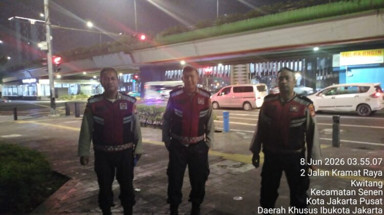 Patroli Strong Point Polsek Senen Sisir Titik Rawan Kejahatan, Situasi Kondusif