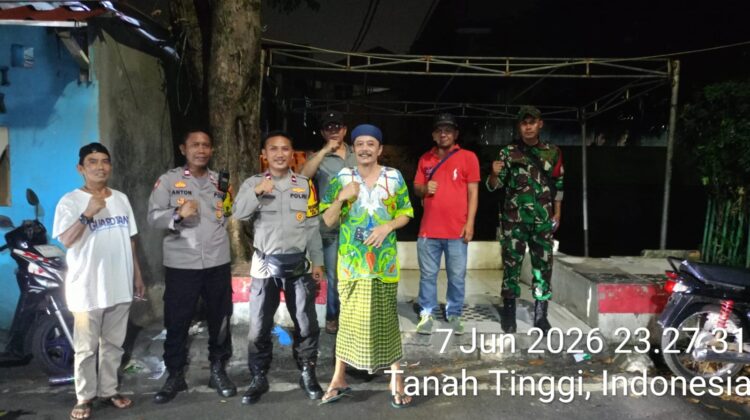 Tiga Pilar Dan Warga Kompak Jaga Malam, Patroli Satkamling Perkuat Keamanan Tanah Tinggi